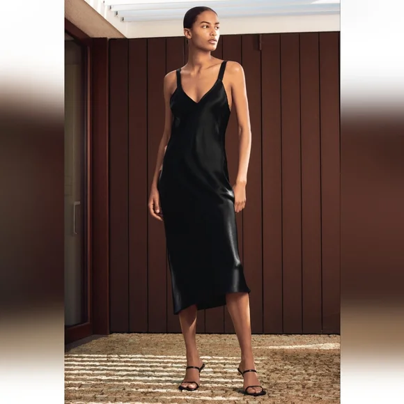 midi formal black dress for women Gold & Black Contrast Midi Dress – Chic Semi-Formal Elegance Gold & Black / M